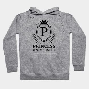 Princess University Black Outline Hoodie